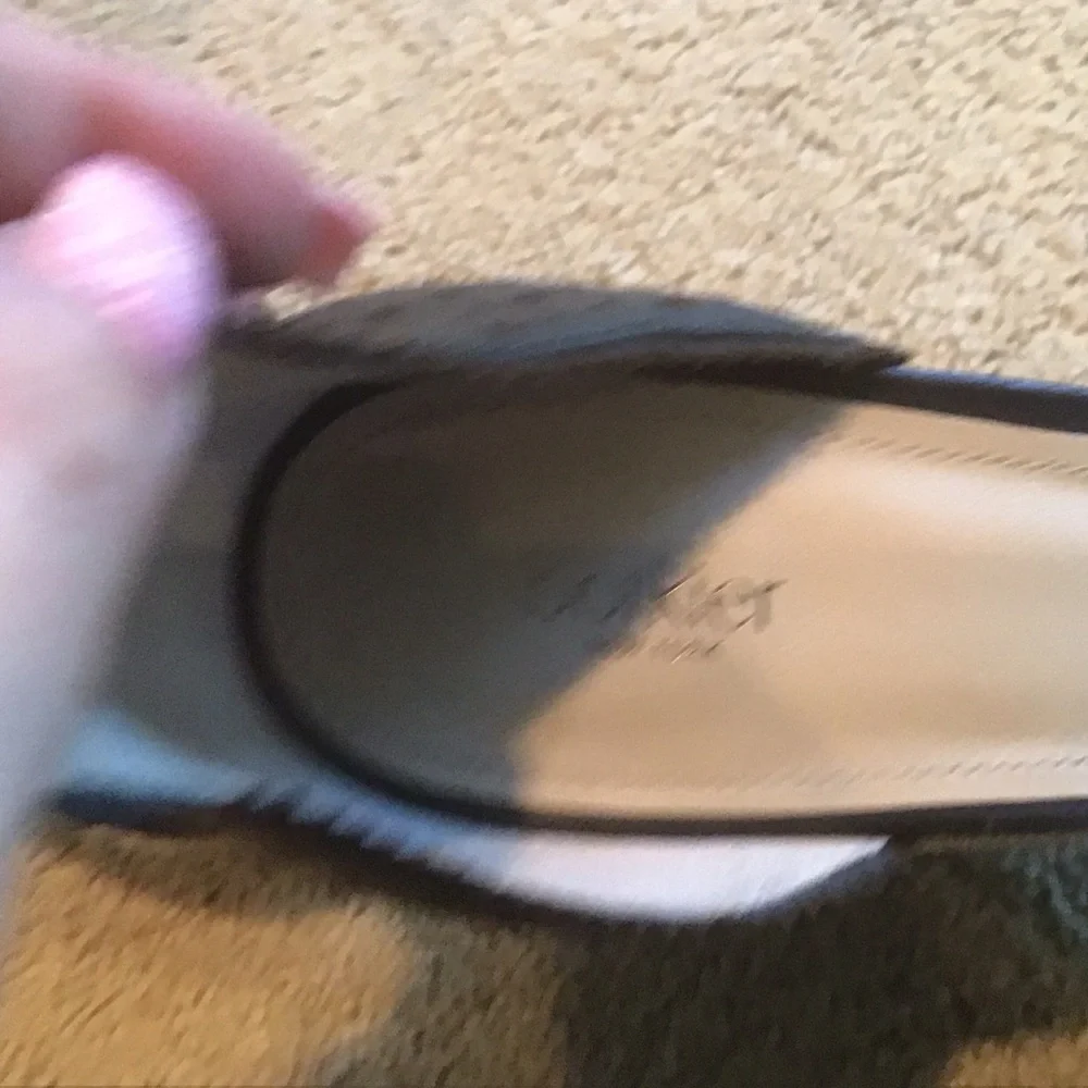 Botkier Jamie Perforated Black Leather‎ Espadrilles Platform Wedge Heels 10